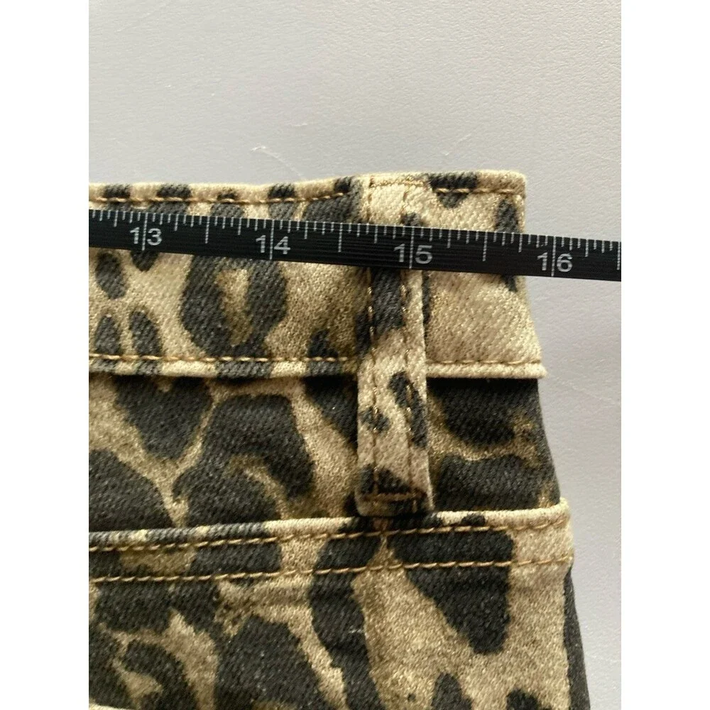Fashion Nova Women’s Junior Size 15 Long Leopard Jeans Flared NWT. New With Tags - Picture 9 of 16